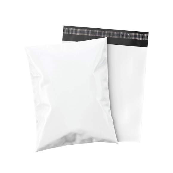 300X400+60MM 70MU WHITE MAILING BAG X500